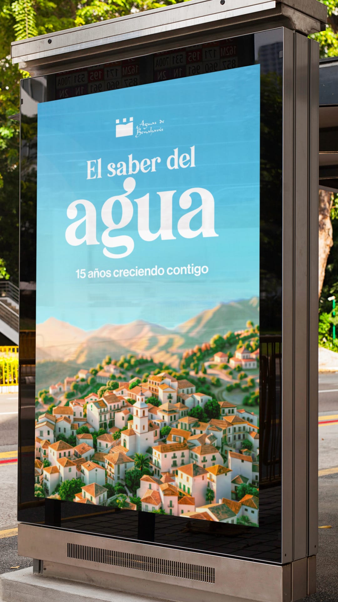 Diseño de cartelería Aguas de Benahavís - Detalle 1